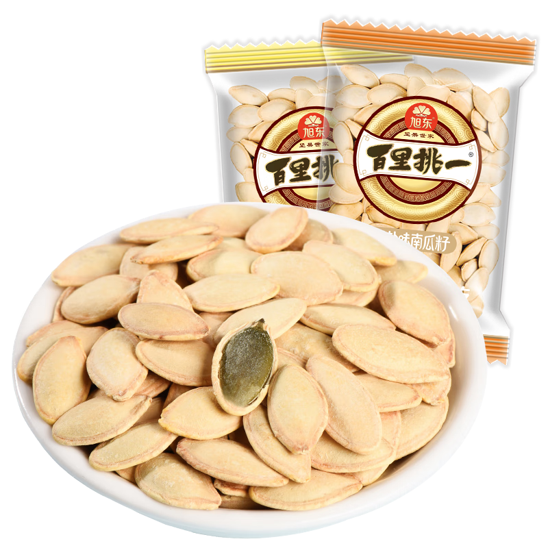 旭東百里挑一鹽焗味南瓜子500g小包裝南瓜籽堅果炒貨休閑零食年貨