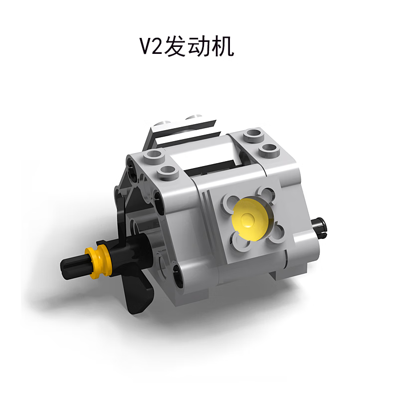 森宝积木兼容乐高v2双气缸发动机v4引擎v6科技电动积木v8马达组v1 v2