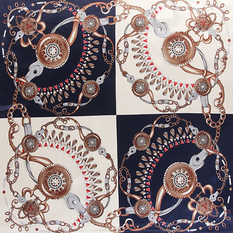 达芬奇密码 春秋季薄款大方巾女韩国百搭丝巾空姐领巾外搭防晒 经典恋饰 蓝色