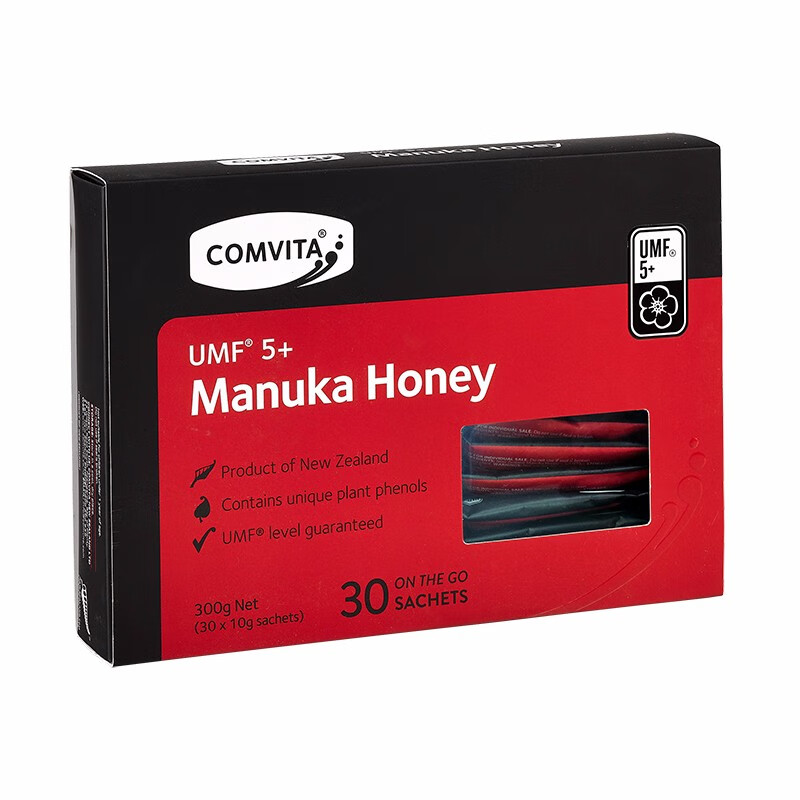 康维他（comvita）麦卢卡蜂蜜便携装 独立小包装条状蜂蜜30条 新西兰进口蜂蜜