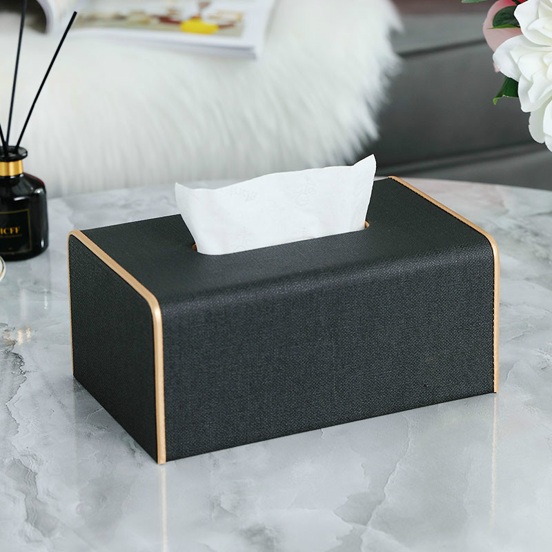 轻奢网红纸巾盒家用客厅茶几创意桌面多功能收纳盒高档皮革抽纸盒