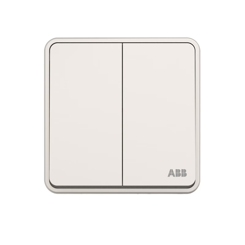 abb 二开单控 86型墙壁开关插座面板纤悦雅典白系列定制