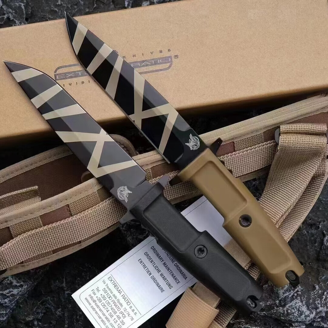 利刀斋极端武力校官-出口尾货户外野营便携收藏高硬度家用露营小刀