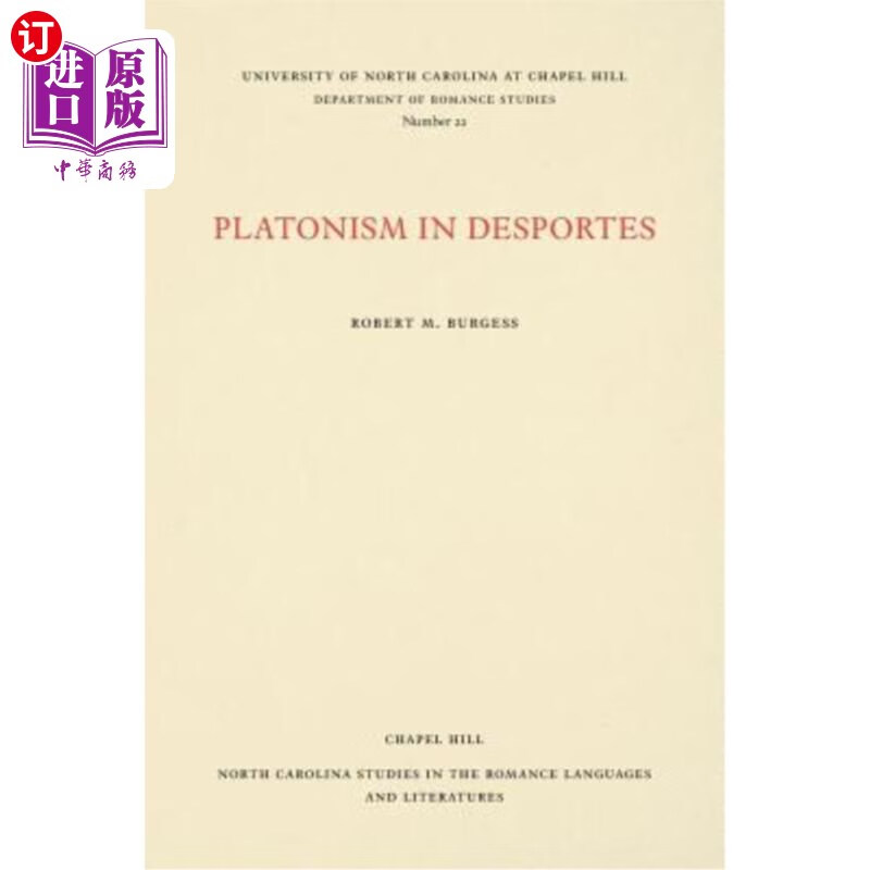 海外直订Platonism in Desportes 柏拉图主义