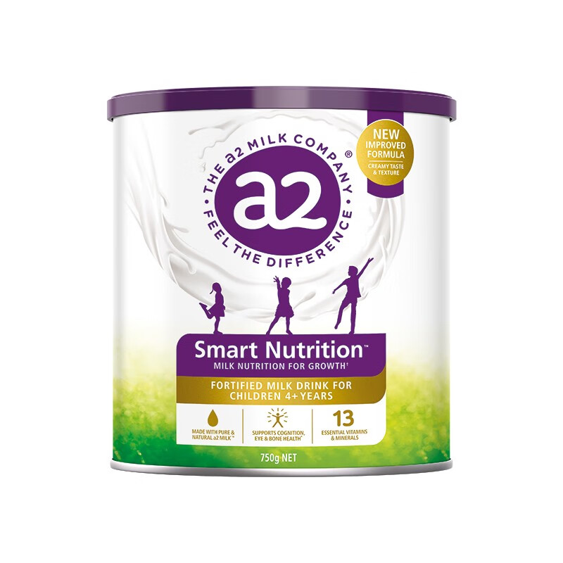 a2儿童奶粉 均衡营养含维生素D+DHA+钙 原装进口4-12岁750g 4-12岁 750g 1罐