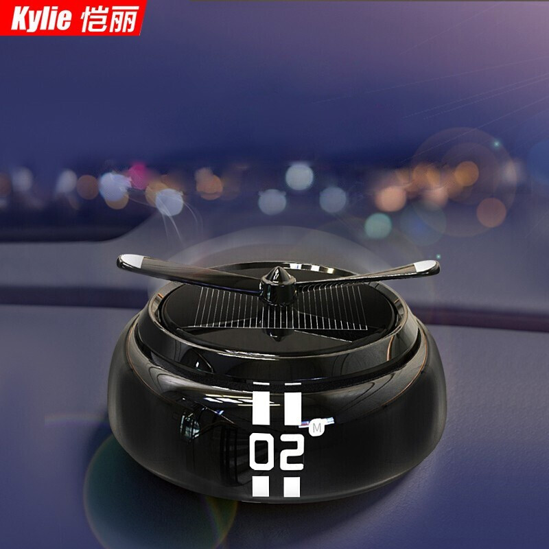 kylie汽车香水空军二号车载香薰曜石黑塑料款【送古龙 柠檬 海洋香片