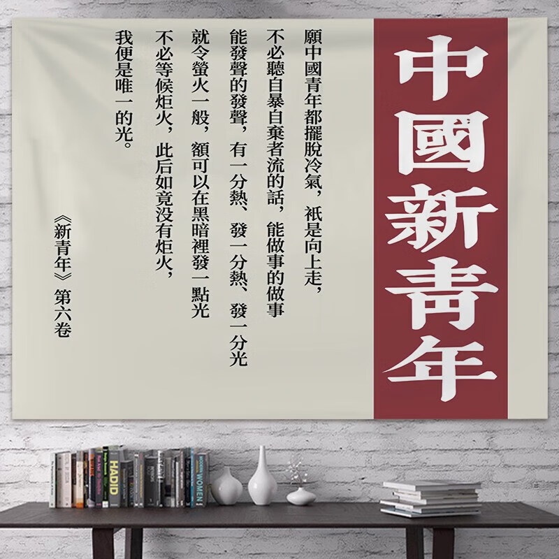 莎庭(sartill)复古新青年背景布ins励志挂布宿舍卧室民宿简约改造装饰