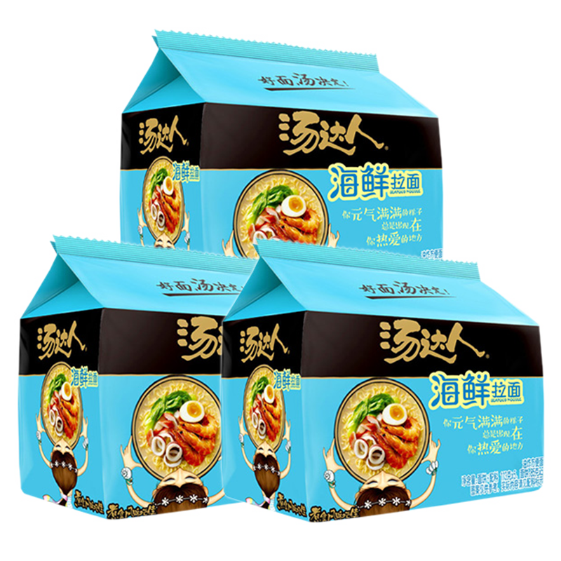 汤达人袋装方便面30包/15包 规格可选 家庭装易煮拉面速食推荐 海鲜