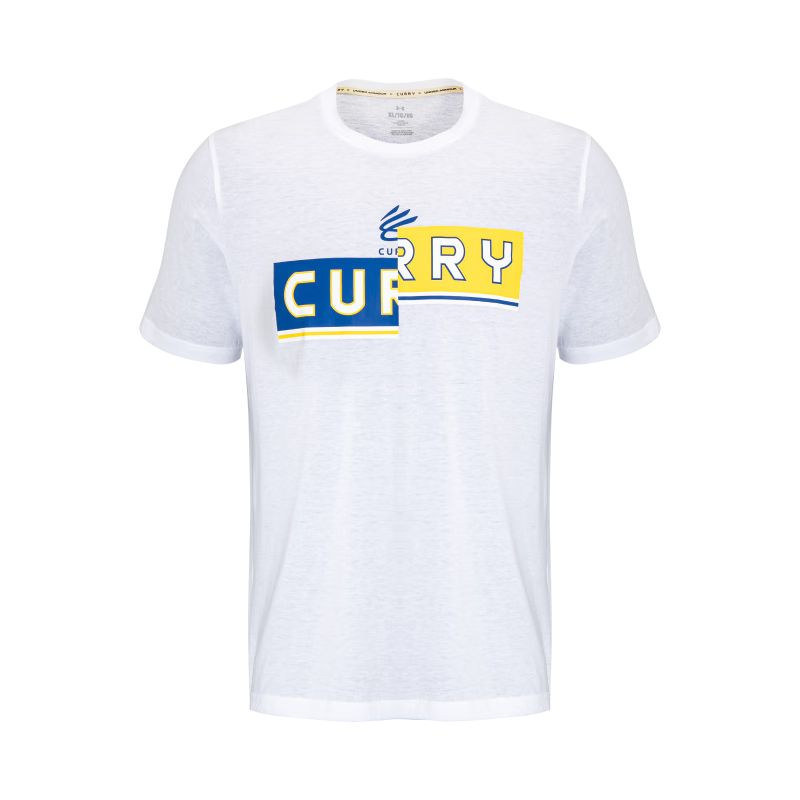 安德玛 UNDERARMOUR）春夏库里Curry男子篮球运动短袖T恤1377543 白色100