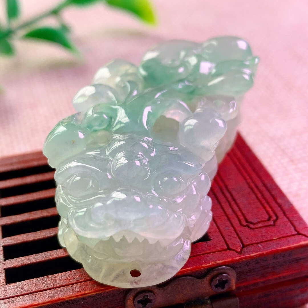 甄祥翡翠玉吊坠貔貅 天然玉石a货冰种新款收藏证书礼物1117