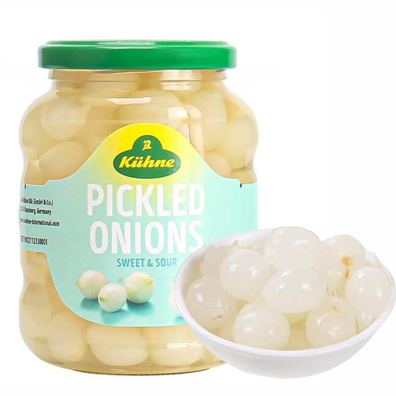 澳颜莱德国进口 鸡尾洋葱罐头 配菜沙拉西餐料理即 食罐装蒜头330g