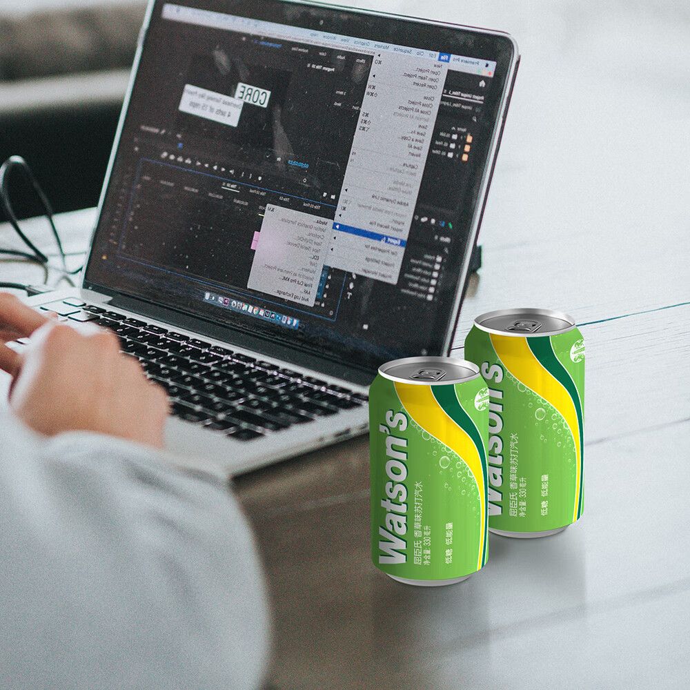 屈臣氏（Watsons）苏打水香草味低糖气泡水饮料聚会调酒330mL*24JOJO联名中秋送礼