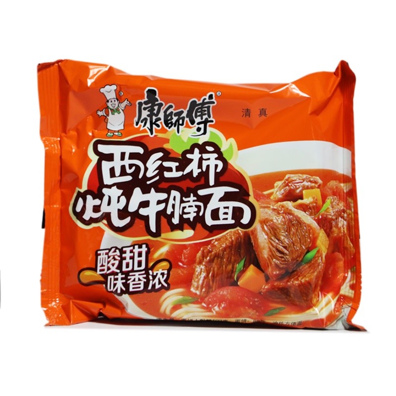 康师傅方便面西红柿炖牛腩整箱24袋装泡面方便速食学生宿舍食品 5袋