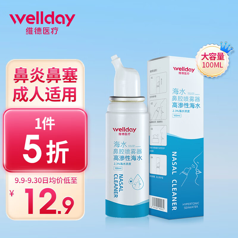 鼻腔喷雾器等渗和高渗是什么意思(维德成人高渗鼻腔喷雾100ml洗鼻器怎样,评测感受)