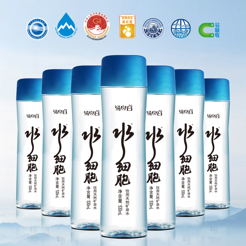 汤泉谷水细胞天然矿泉水530ml*15瓶