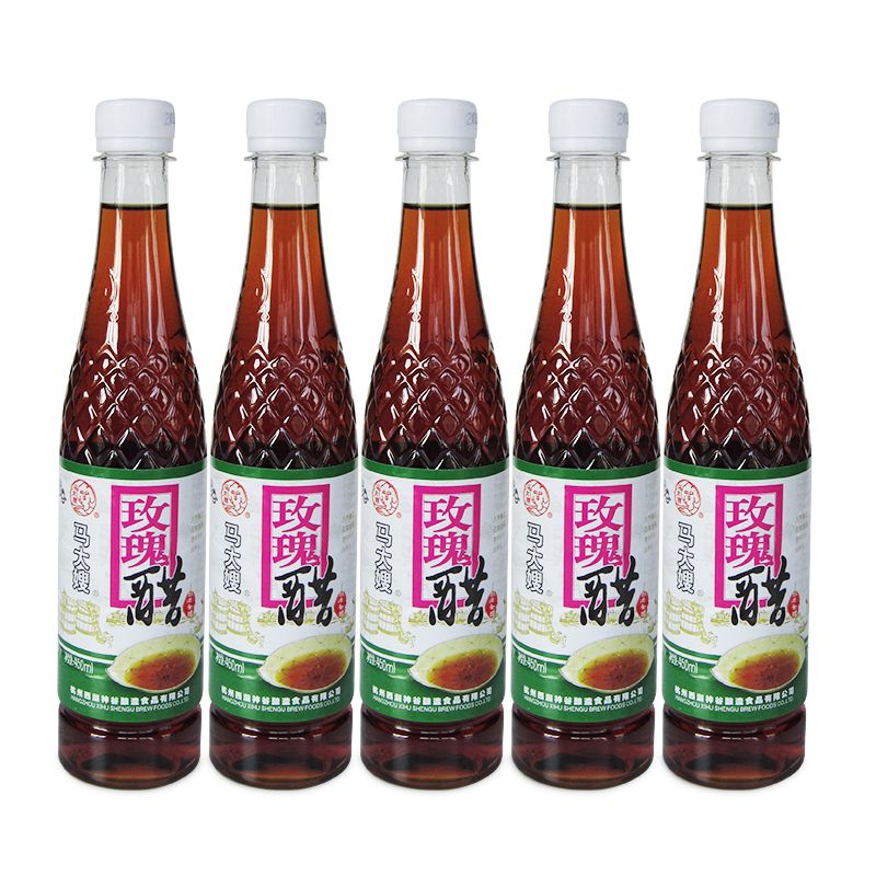 马大嫂西湖杭州西湖神谷 马大嫂玫瑰醋 每瓶450ml 酿造食醋温州商用家 玫瑰醋5瓶