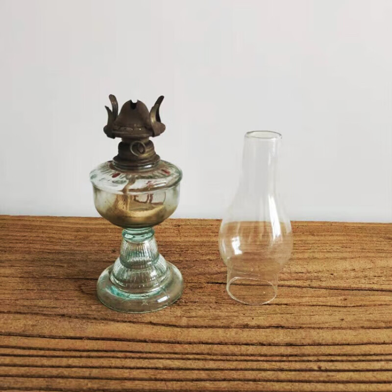 恒愎民俗怀旧老物件 老式煤油灯 玻璃灯罩 煤油灯老罩灯老 泡灯 灯.罩