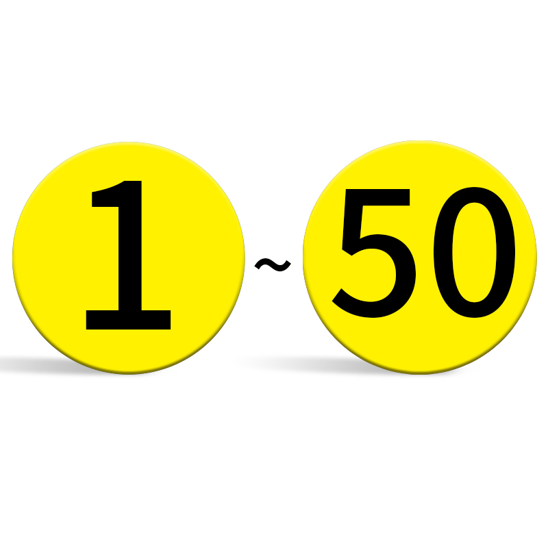 数字号码牌编号亚克力贴磁性号牌自粘磁力机器标牌圆牌序号牌gng-521