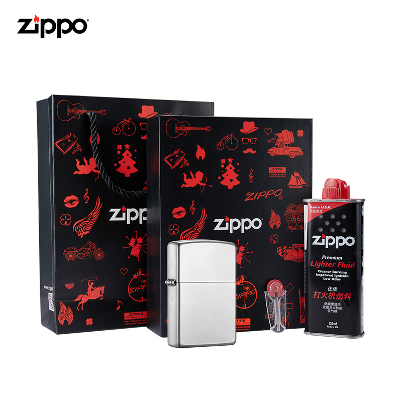之宝(Zippo)打火机礼盒套装 锻纱205TZ套装 打火机zippo 防风火机