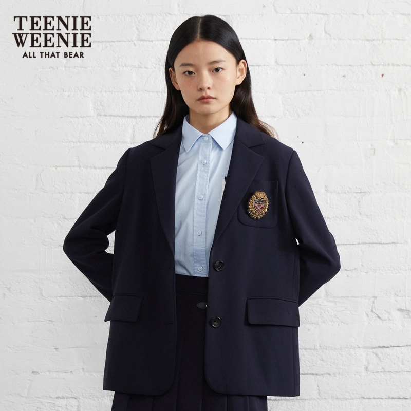 Teenie Weenie小熊西装外套小个子学院风气质女秋TTJK221201P 藏青色 160/S怎么看?