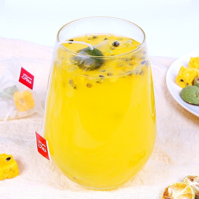 金桔柠檬百香果茶青桔水果茶纯蜂蜜冻干柠檬片冲饮包冷泡花茶组合美丽