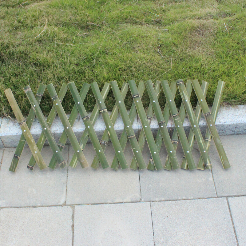 柵欄圍欄 室外花園圍欄護欄 伸縮拉網(wǎng)竹柵欄 花園庭院柵欄 草坪護欄 高30cm*長180cm【拉伸尺寸】