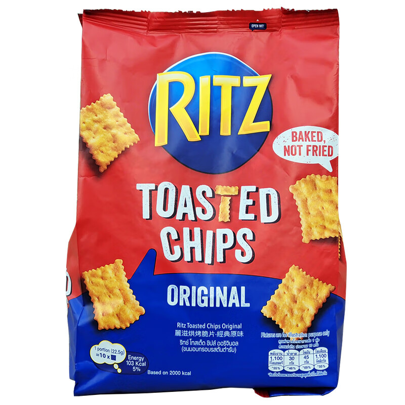 ritz卡夫乐之奶酪香脆饼干酸奶油洋葱味烘烤脆片薄饼干toasted chips