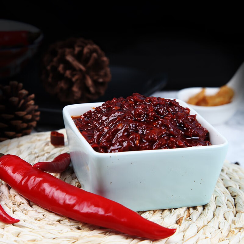 四川特产川菜调味料辣椒酱香辣酱 红油豆瓣1100g*2瓶