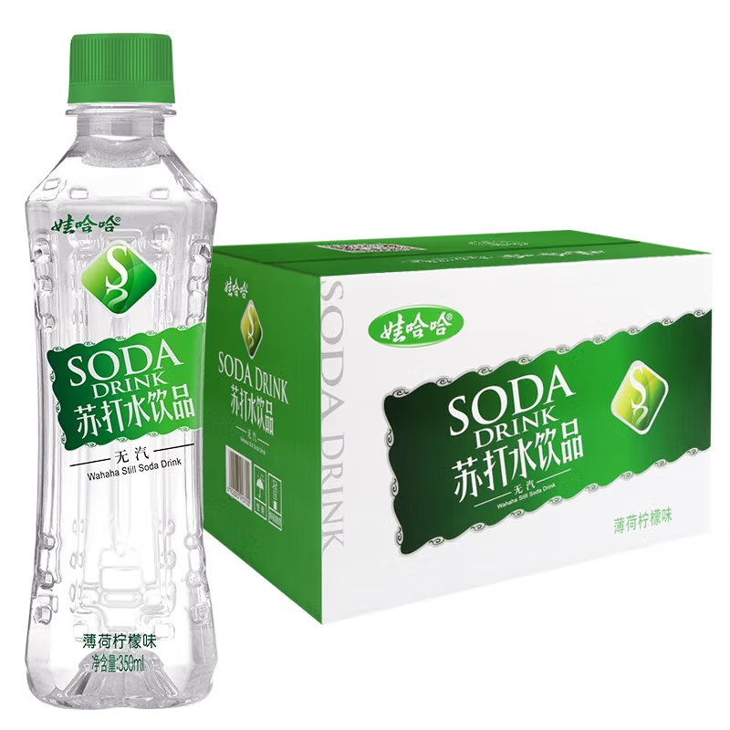 娃哈哈苏打水饮品哇哈哈散装 薄荷柠檬味350ml*12瓶