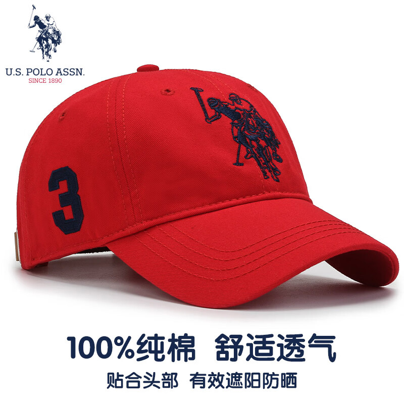 us polo assn保罗帽子男女棒球帽男士四季通用【纯棉】鸭舌帽礼袋装