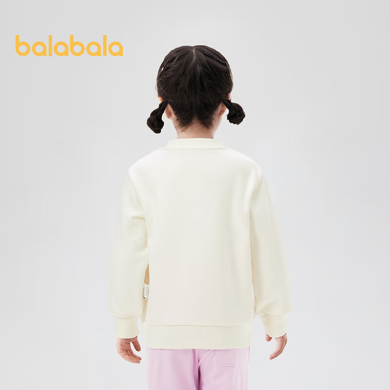 巴拉巴拉女童卫衣甜美可爱上衣卡通印花秋装【商场同款】 米白10302 130cm