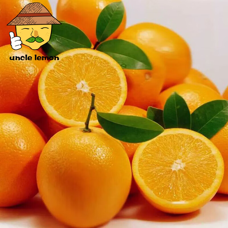 uncle lemon新鲜采摘四川高山脐橙子不打蜡水果手剥甜心橙皮薄多汁 9斤家庭装 大果（果径70MM以上）