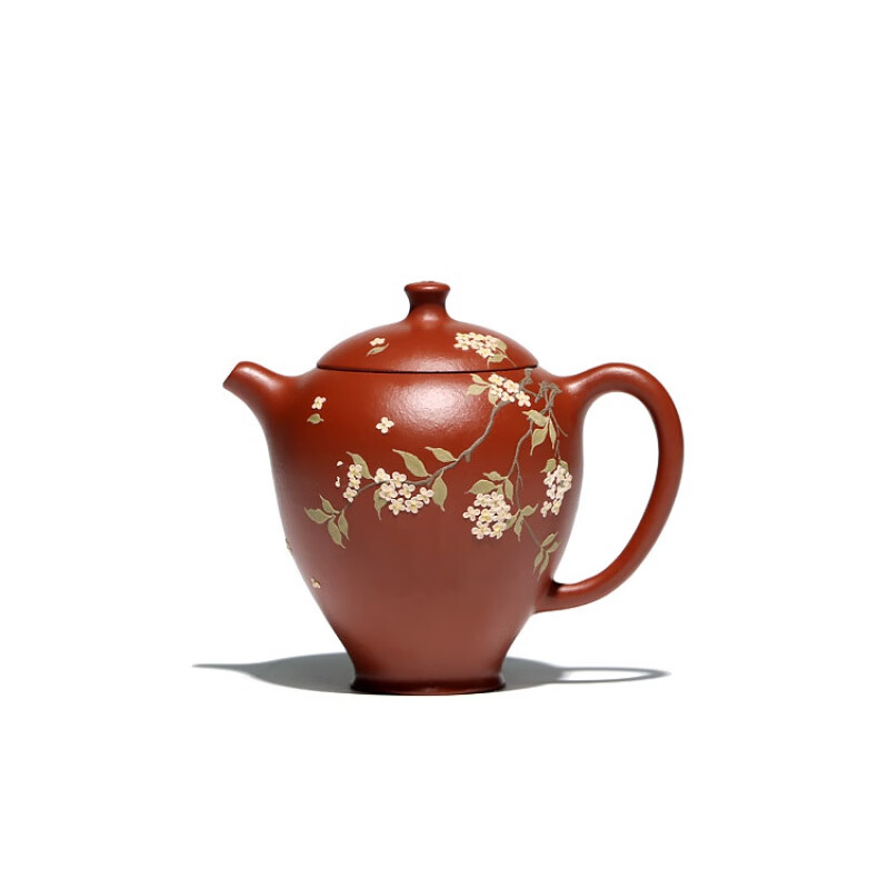 忆宝阁 【 畅陶 】宜兴紫砂壶泡茶壶全手工泡茶壶尹霞朱泥桂花怀香150