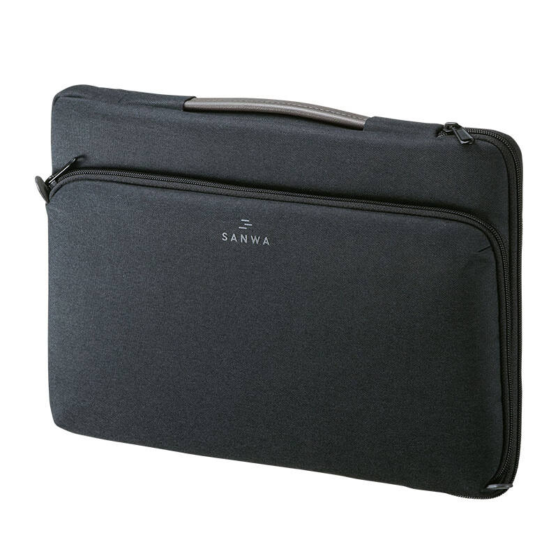 SANWA SUPPLY 苹果电脑包手提 macbookpro内胆包 13/14英寸小米笔记本包毛绒 黑色 13.3英寸