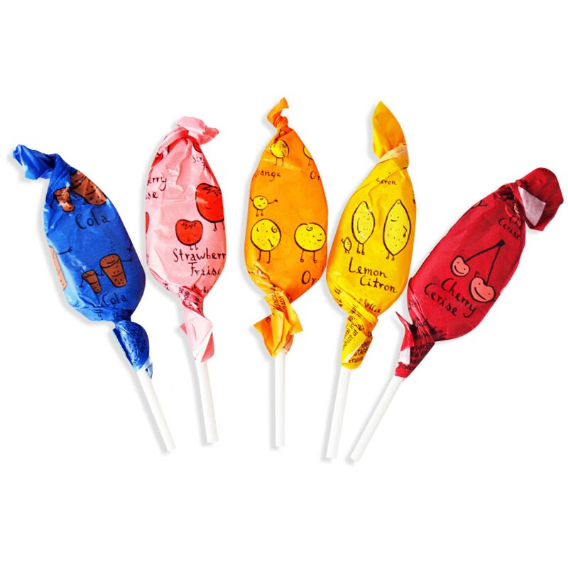 法国进口星巴克柠檬味橙子味草莓味樱桃味可乐豆味棒棒糖13.