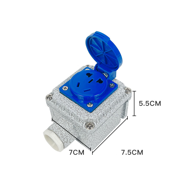 安燚 单联五孔插座(10a) 防爆插座五孔明装暗装防水三孔接线板插销ayk