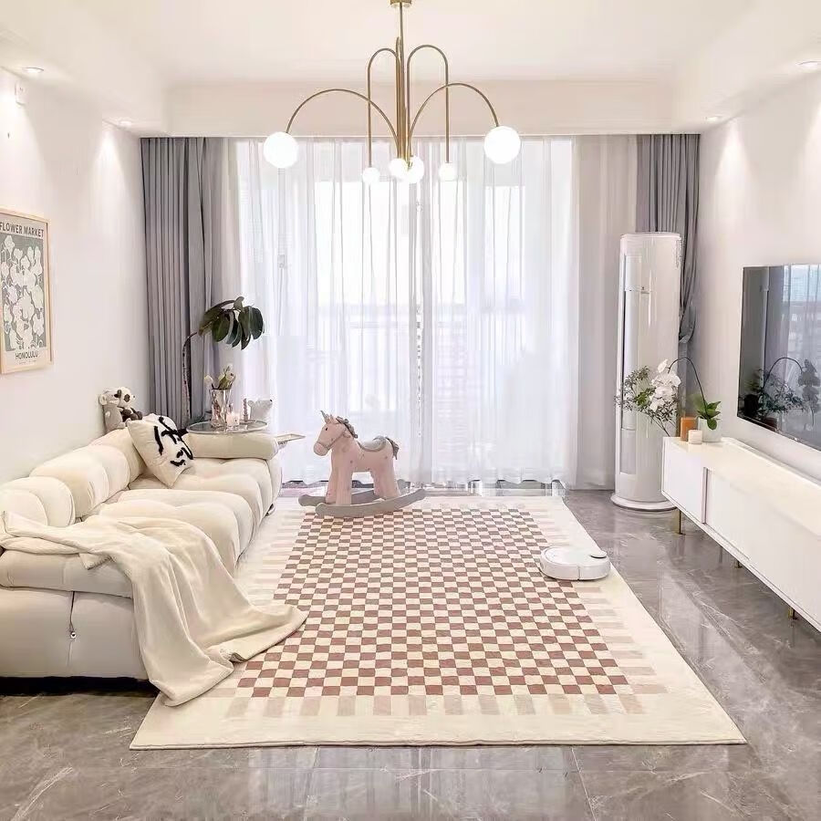 莎庭(sartill)仿羊绒地毯客厅轻奢加厚茶几毯北欧现代简约轻奢ins风