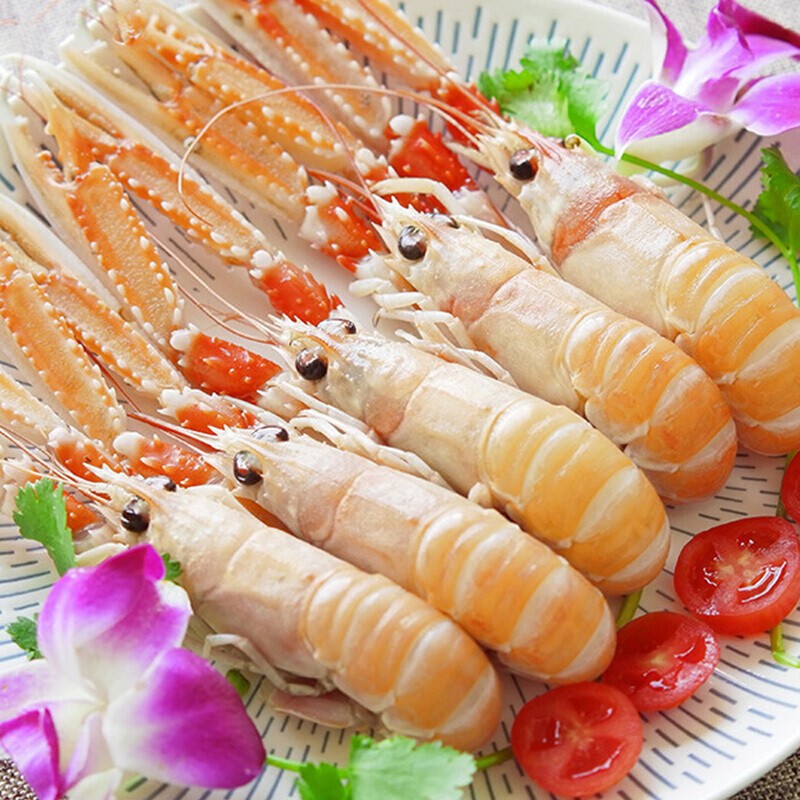 xcz)鳌虾刺身 爱尔兰深海鲜活速冻 活捕南极甜虾日料刺身超大虾 大号