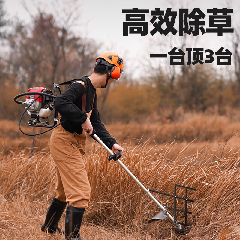 莱普森德国农用汽油割草机四冲程背负式园林打草机除草开荒松土开沟神器背式】四冲程高配+全能八件套主图8
