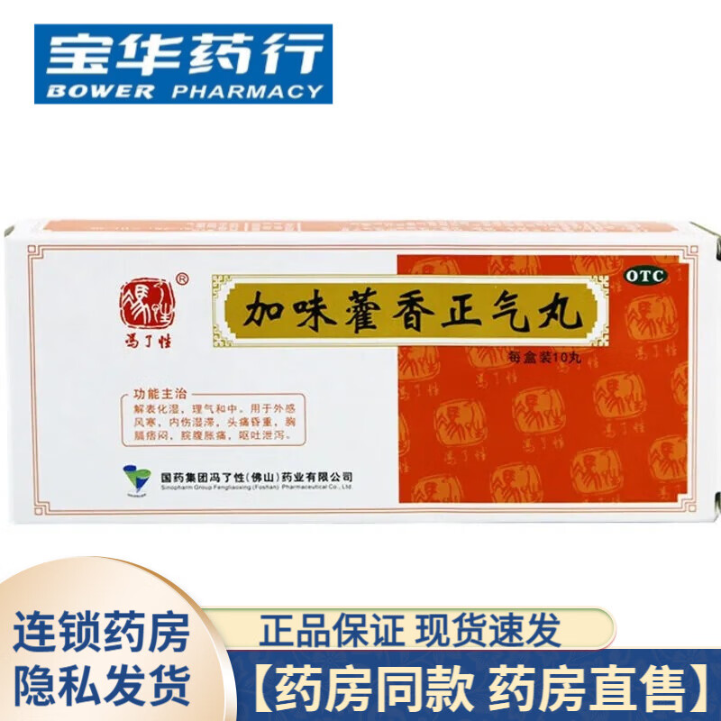 冯了性加味藿香正气丸10丸 1盒装