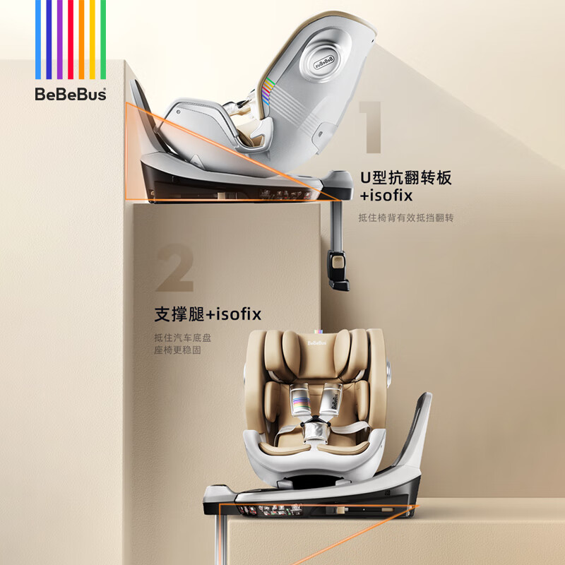 bebebus天文家儿童安全座椅0-7岁360度旋转宝宝座椅 天文家Pro