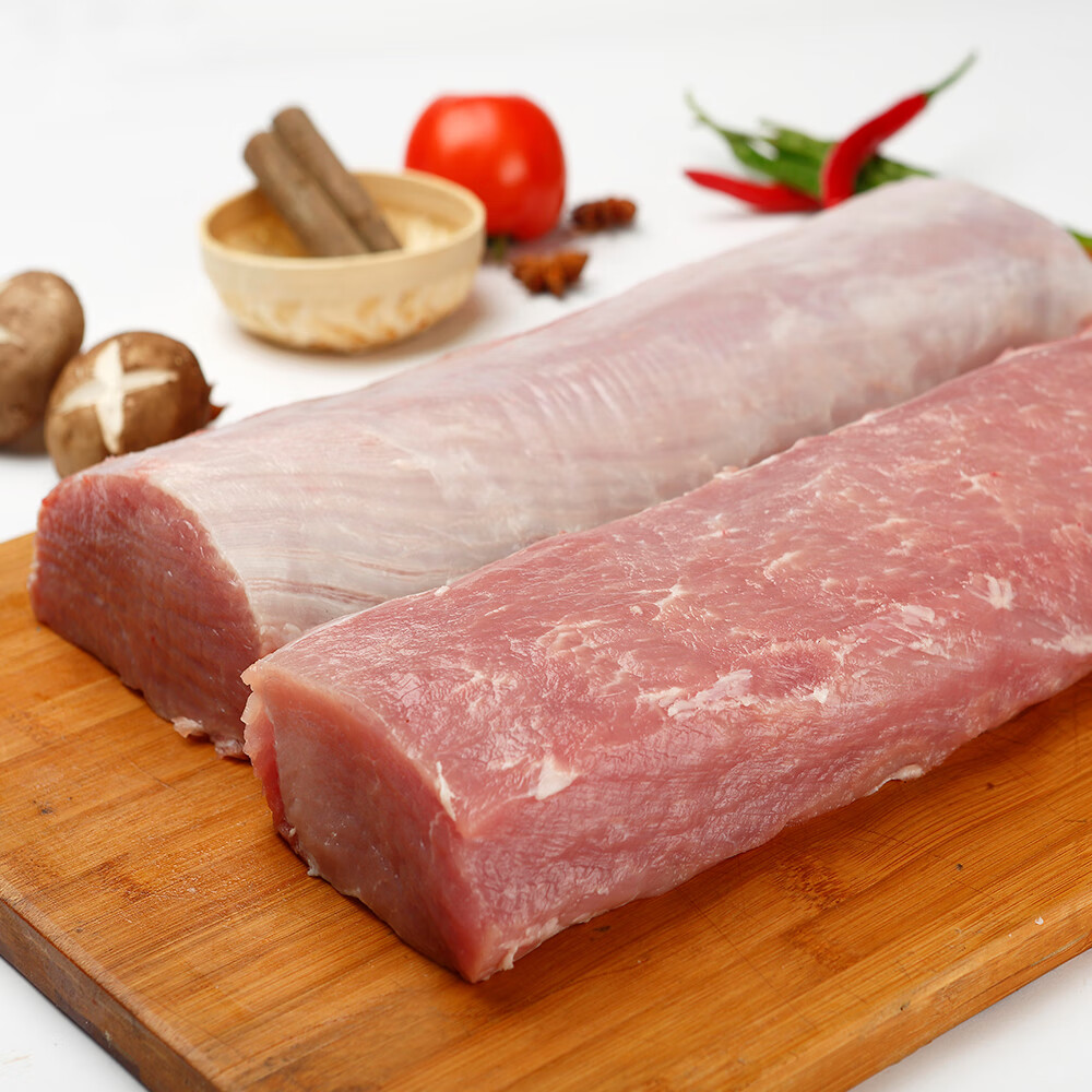 黑花太湖黑猪大里脊1600g 本土黑猪土猪精里脊纯廋肉 黑猪大里脊400g