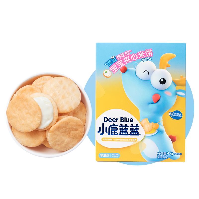 小鹿蓝蓝夹心米饼价格走势口感丰富营养均衡
