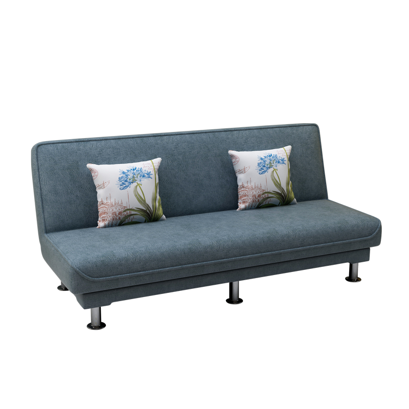 品上凯迪斯 沙发床两用多功能折叠简易小户型客厅租房家具懒人小沙发可拆洗网红免洗科技布艺沙发 免洗浅蓝科技布 [当床推荐]不拆洗1.8米长(2抱枕)