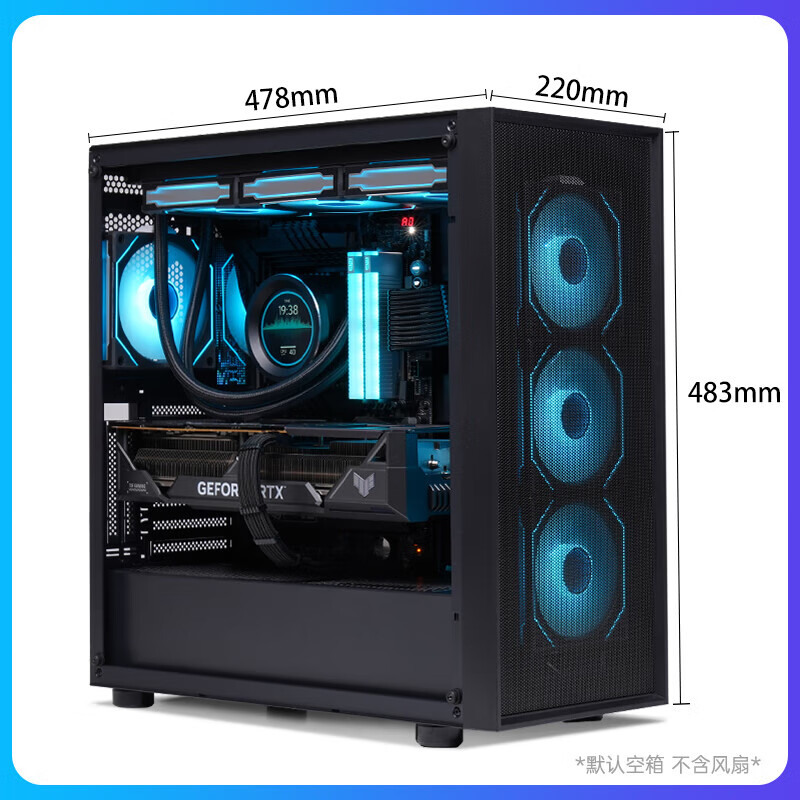 先马EATX服务器双路机箱360水冷中塔侧透X99双路主板机箱洛丽塔黑 洛丽塔黑(支持大板/360水冷)