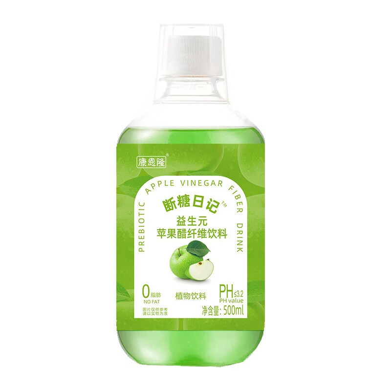 断糖日记益生元苹果醋膳食纤维饮料果蔬汁餐后饮料500ml 一瓶
