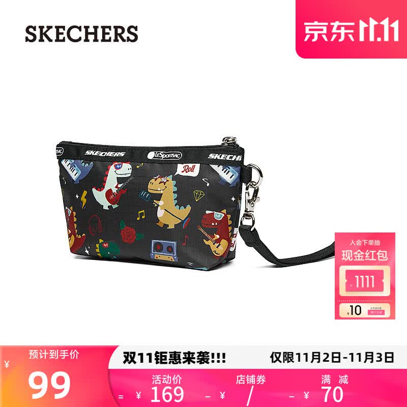 斯凯奇（Skechers）男女同款小恐龙乐队潮酷印花手拿包L323U150 T340恐龙乐队/03TH 均码怎么看?