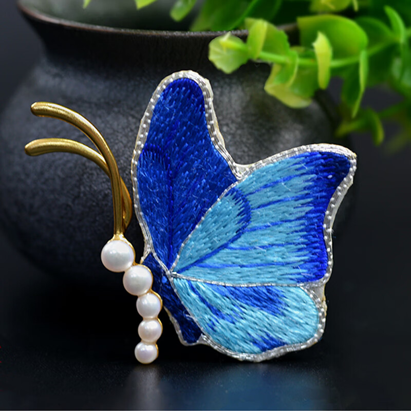 goyn胸针男刺绣珍珠手工刺绣胸针胸花女配饰韩国高档奢华别针吊坠