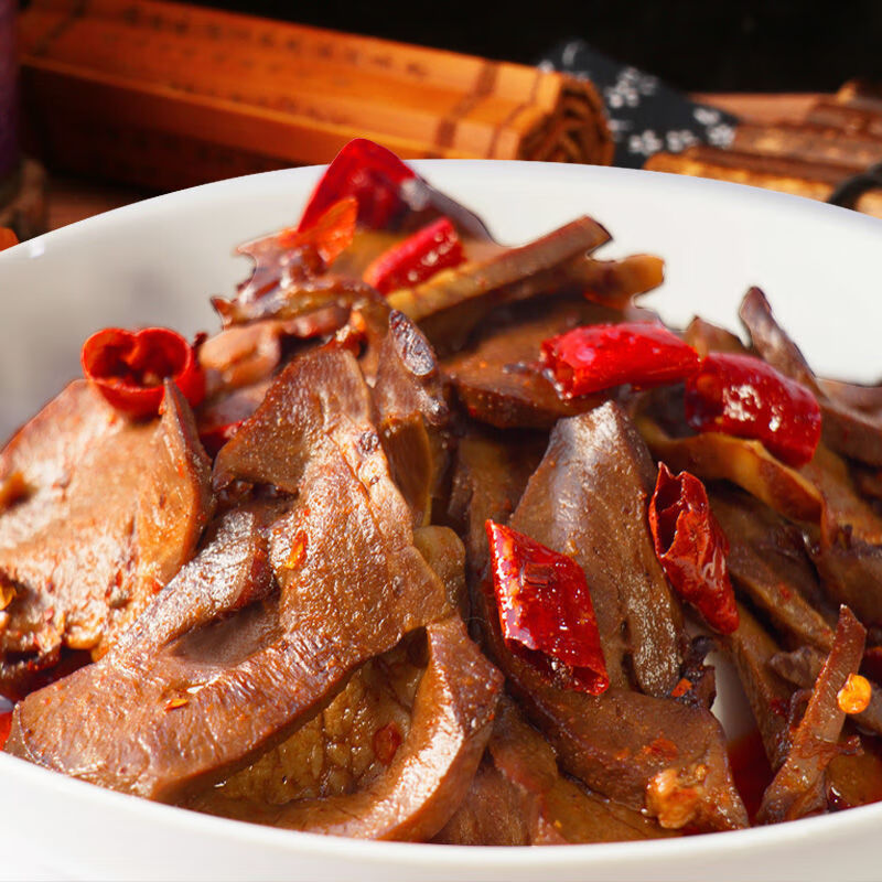 虎钢馋【半斤1罐】卤猪心麻辣熟食年货菜类零食下酒菜即 麻辣猪心2罐