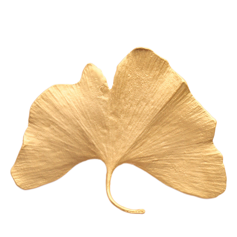 MichaelMichaud銀杏葉胸針胸花女復古別針?lè )雷吖饩麓笠屡滹椝湍猩鷮?shí)用禮物 銀杏葉鍍金小胸針